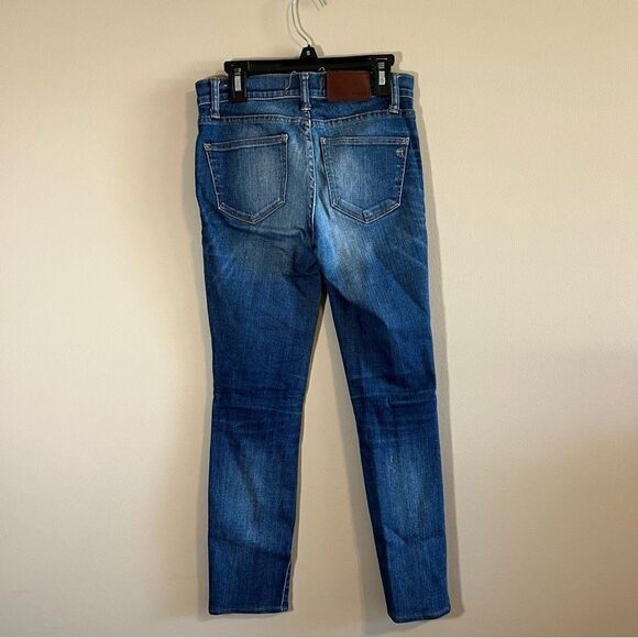 ✨ Madewell Women’s Dark Wash Skinny Skinny Jeans Distressed 24 - Picture 7 of 12